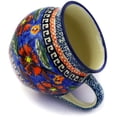 thumbnail image 2 of Polish Pottery 6 oz Bubble Mug (Poppies Theme) Signature UNIKAT Hand Painted in Boleslawiec, Poland + Certificate of Authenticity, 2 of 6