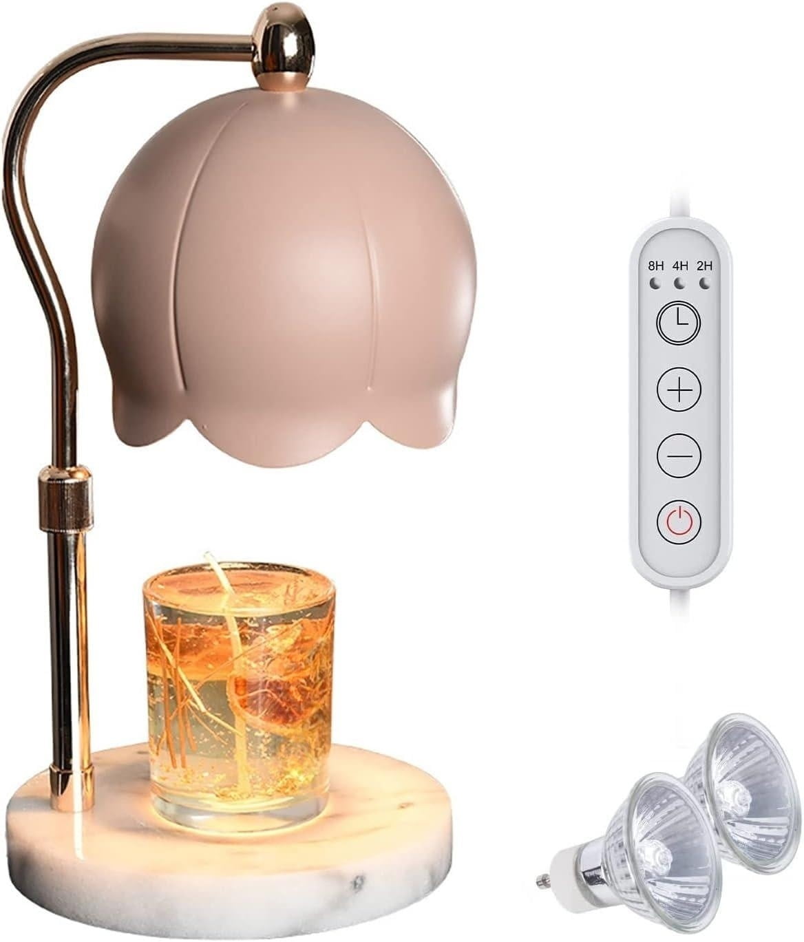 Candle Warmer Lamp with Dimmer, 2H/4H/8H Timer, Adjustable Gooseneck