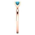 thumbnail image 3 of Clara Pucci 14K Rose Gold 0.5ct Turquoise Solitaire Ring for Women, 3 of 8