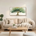 thumbnail image 6 of TOARTi Tree of Life Framed Canvas Wall Art Green Tree with Yellow Leaves Watercolor Painting Abstract Nature Wall Decor for Living Room Bedroom Office 20x40 Inch, 6 of 9