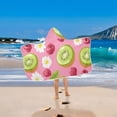 thumbnail image 2 of Yayeee Kids Hooded Towels Toddler Soft Absorbent Beach Bathing Wrap 50" x 23.5", Floral Raspberries, 2 of 5