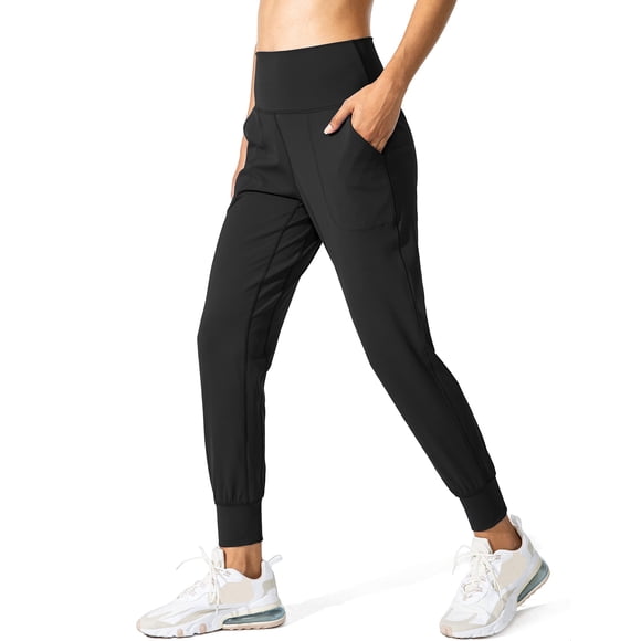 Pantalones de yoga G graduales de cintura alta con bolsillos para mujer