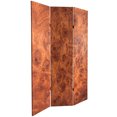 thumbnail image 7 of Oriental Furniture 6 ft. Tall Burl Wood Pattern Canvas Room Divider - 3 Panel, 7 of 7