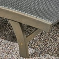 thumbnail image 4 of Emmanuel Outdoor Wicker and Wood Chaise Lounge with Pull-Out Tray, Set of 4, Gray, Gray, 4 of 11