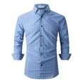 thumbnail image 2 of Camisa Cuadros Stretch Manga Larga Casual Para Hombre, 2 of 7