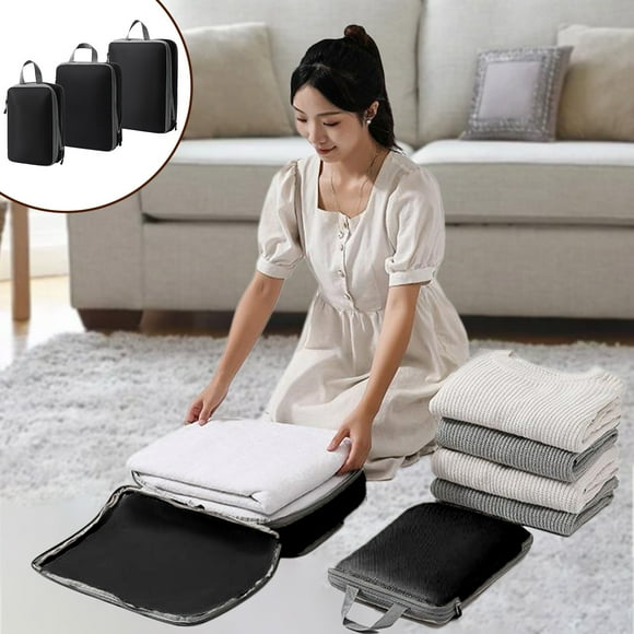 SuoKom Compression Packing Cubes for Travel, Travel Bags Luggage Organizers Travel Compression Cubes for Suitcases Double Capacity Design for Travel