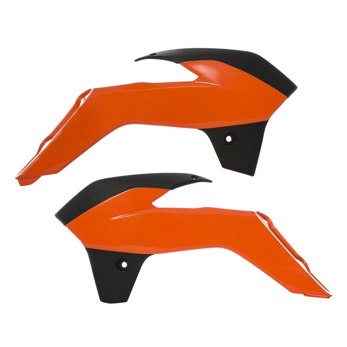 UFO Orange/Black Plastic Radiator Shrouds/Covers (KT04061999