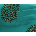thumbnail image 5 of oneOone Georgette Viscose Turquoise Blue Fabric Block Craft Projects Decor Fabric Printed By The Yard 42 Inch Wide-VA, 5 of 5