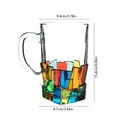 thumbnail image 3 of Gmogad Colorful Glass Beer Mugs Set 750ml Large Capacity Thick Base for Whiskey Cocktails Bar Home Party Gifts Non-Slip XL & L Size Geometric Design, 3 of 8