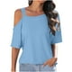thumbnail image 1 of Camiseta de Manga Corta Sexy de Moda 2024, Camiseta Casual de Manga Corta, 95% Poliéster 5% Blusa de Spandex para Mujeres, Top de Verano de Lavado de Manos, 1 of 7