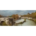 thumbnail image 2 of Frank, Assaf 32x16 White Modern Wood Framed Museum Art Print Titled - Tiber river through the city of Rome, Italy, 2 of 4