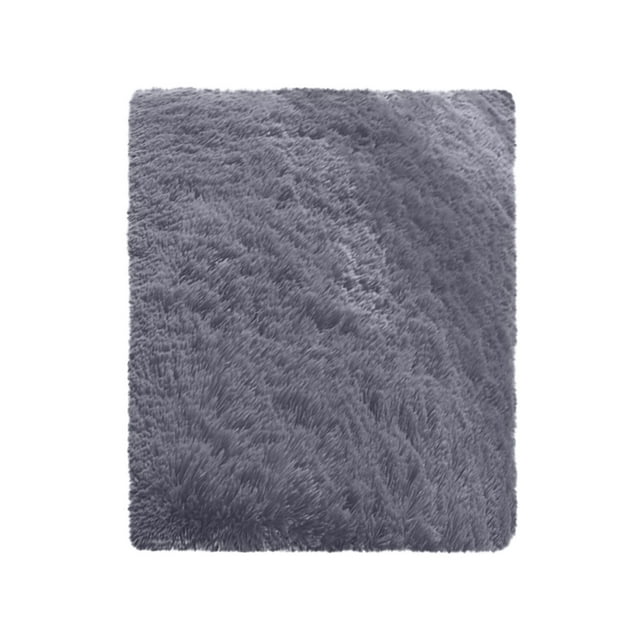 Soft Carpet, EDHITNR Non-Slip Area Rug for Dining Room Home Bedroom, 50x160cm High Pile Shag Floor Carpet Machine Washable Quick Dry, Gray