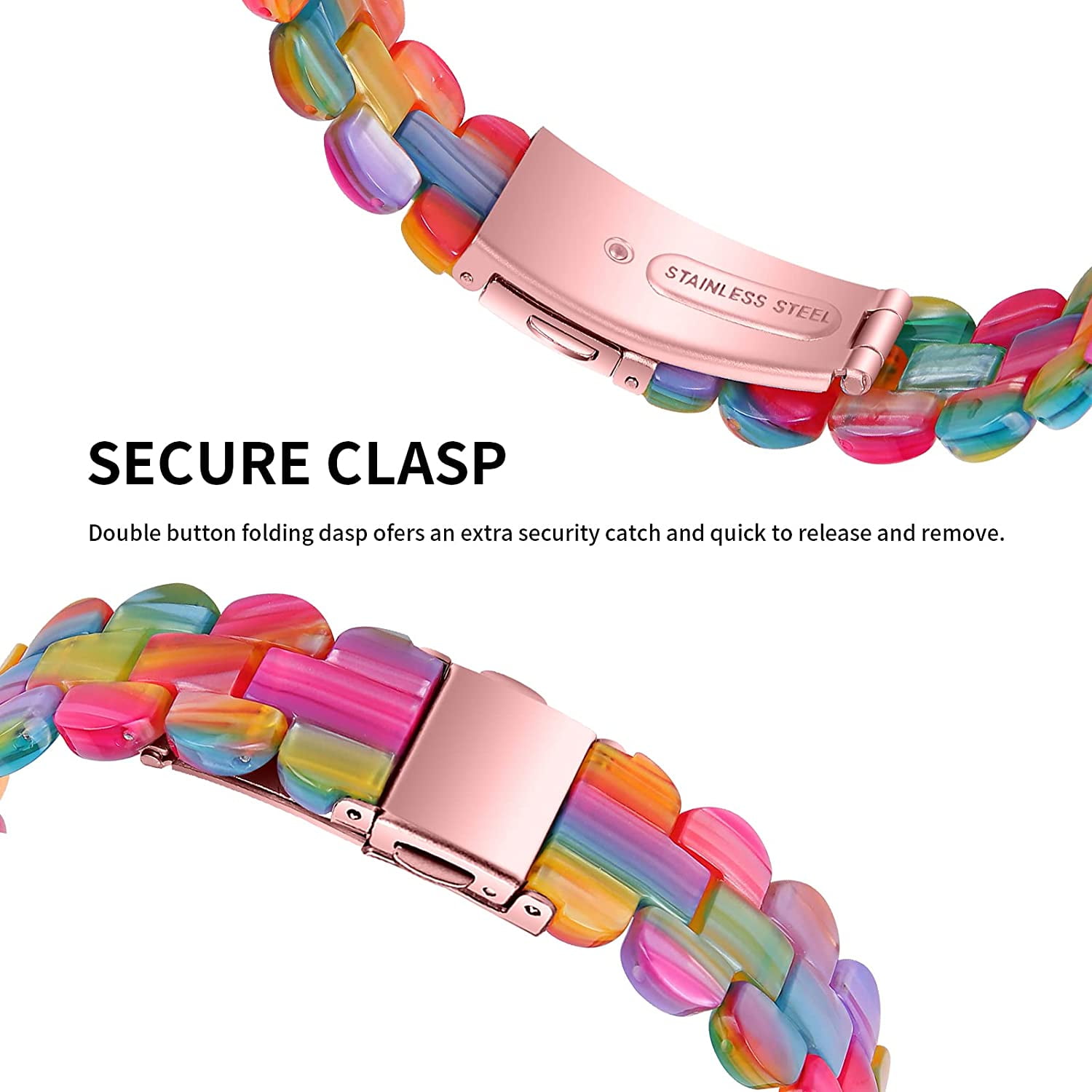 REQO Resin Bands Compatible with Fitbit inspire 3 Health & Fitness Tracker Watch, Replacement Stylish Bracelet Resin Sport Strap Wristbands for Fitbit inspire 3 for Women Men Girl Boy
