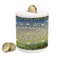 thumbnail image 1 of Ethnic Piggy Bank, Mystic Mandala Culture Karma Calmness and Harmony Boho Design, Ceramic Coin Bank Money Box for Cash Saving, 3.6" X 3.2", Multicolor, by Ambesonne, 1 of 4