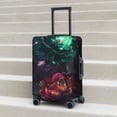 thumbnail image 6 of Susaid Red And Green Carnation Print Elastic Washable Suitcase Cover with Hidden Zipper, Fits 18-32 Inch Luggage for Protection During Travel-Medium, 6 of 7