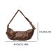 thumbnail image 2 of Bolso Plisado para Bolas Masa Hobo Croissant Color Sólido PU Mujer Viajes Al Aire Libre, 2 of 9