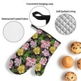 thumbnail image 3 of Honeii Colorful Roses Pattern Oven Mitts and Pot Holders, Silicone Oven Gloves,500 F Heat Resistant Oven Mitts Sets, 4PCS, 3 of 6