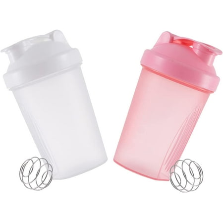 

Shaker Bottle Protein Shakes and 13.5-Ounce/400ML Shaker Bottle with Wire Whisk Balls.Free of BPA plastic (Blue+Orange(2PCS))