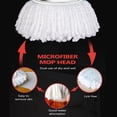 thumbnail image 5 of Mirdinner Spin Mop and Bucket Wringer Set, 360° Mop Bucket System with 4 Microfiber Mop Replacement Heads, Stainless Steel Bucket,  Floor Cleaning for Home, Black/Red, 5 of 9