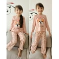thumbnail image 4 of Oudiya Christmas Pajamas Set for Girls Long Sleeve Top & Pants Soft Cute Print Sleepwear Lounge Set, 4 of 6