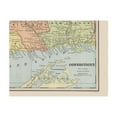 thumbnail image 4 of Historic State Map - Connecticut - Cram 1892 - 29.93 x 23 - Vintage Wall Art, 4 of 5