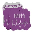 thumbnail image 3 of Inkdotpot Pack Of 50 Real Silver Foil Bracket Shape Paper Tags Happy Holiday Favor Hang Tags, 3 of 6