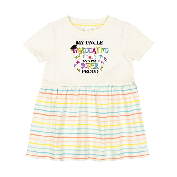 Inktastic My Uncle Graduated and I'm Super Proud Girls Baby Dress