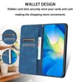 thumbnail image 5 of Allytechgroup Slim Case for Samsung Galaxy S25+, Flip Folio Stand Cards Slots Hand Wrist Elephant Embossed Retro PU Leather Wallet Phone Case  Cover for Samsung Galaxy S25+, Blue, 5 of 7