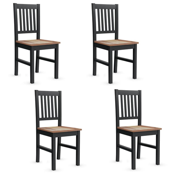 Giantex Set of 4 Dining Chair Set, Dining Room Side Chair w/Ergonomic