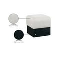 thumbnail image 2 of Meridian Furniture Havre Beige Velour Fur Fabric Ottoman/Stool, 2 of 8