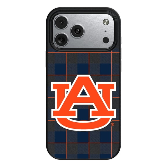 Keyscaper Auburn Tigers Plaid Magnetic Bump iPhone Case