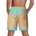 thumbnail image 3 of Kdxio Beach Footprint Print Men'S Swim Trunks With Compression Liner 7 Inch Inseam Quick Dry Swim Shorts, 3 of 7
