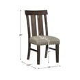 thumbnail image 7 of Lexicon Traditional Wood Dining Room Side Chair in Brown (Set of 2), 7 of 7