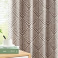thumbnail image 3 of Curtainking Blackout Curtains Brown Geometric Pattern Window Curtains 72 inch for Living Room Darkening Bedroom Thermal Grommet Curtains set of 2, 3 of 8