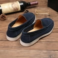 thumbnail image 4 of Men's Suede Loafers Slip-On Casual Shoes Soft Flat Sole Comfortable Driving Office Shoe, 4 of 8