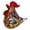 No. 6, variant on AOOOWER Multicolor Glass Rooster Sculpture Handmade Colored Glaze Animal Figurine for Living Room Decoration Collectible Gift
