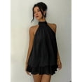 thumbnail image 5 of Women'S Halter Backless Bodycon Mini Dress Fashion Casual Summer Party Dress Black S, 5 of 10