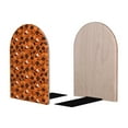 thumbnail image 2 of Susaid Retro Halloween Print Wooden Bookends Decorative Book Ends for Shelves Heavy Books Holder Organizer Non-Slip Desk Book End for Kids Room Office School 1 Pairs, 2 of 8