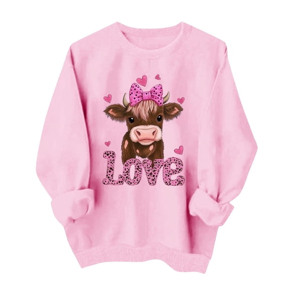 Romance Tops for Women 2026 Valentines T Shirts Elegant Party Top Dressy Heart Printed Tees Hoodless Cute Long Sleeve Outfits Warm Couple Clothing Soft Honeymoon Clothes Trendy Anniversary Tops