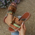 thumbnail image 5 of Censtreet Women's Flat Sandals Fashion Slides With Soft Leather Slippers for Summer, 5 of 8
