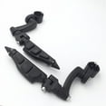 thumbnail image 2 of HTT-MOTOR Black 360 Adjustable Peg Mounting Kit Stiletto Shape Footrest Foot Pegs For Yamaha V-STAR Roadstar Suzuki Boulevard Equipped with 1-1/2 inch (1.5") Front Engine Guard Frame Tube, 2 of 6