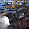 thumbnail image 5 of Linterna con luz lateral, carga solar, IPX4 resistente al agua, adecuada para luces de emergencia familiares, luces para acampar al aire libre, luces de trabajo [Clase de eficiencia, 5 of 5