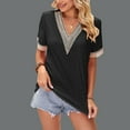 thumbnail image 3 of Scyoekwg Womens Tunic Tops Short Sleeve Women's Shirts Casual Comfy Clothes Shirt Ladies Blouses Dressy Casual Short Sleeve Tops Loose Womens Summer Fashion, 3 of 4