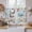 Blue, variant on Happy Easter Kitchen Curtains 45 Inch Length, Spring Grey Bunny Colorful Eggs Flower Brown Tiers Curtains for Bathroom Bedroom Cafe, Light Filtering Small Window Treatment Drapes 2 Panels 42"Wx45"L