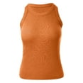 thumbnail image 4 of MIASHUI Women Tank Top Sleeveless Ribbed Basic Shirt Summer Casual Going Out Clothes,Orange,S, 4 of 4