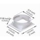 thumbnail image 2 of Plastic 5.9 Inch / 6 Inch Exhaust Pipe Interface Coupler Hose A/C Connector Window Adapter for Air Conditioner Hose Por - Square, 2 of 5
