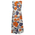 thumbnail image 4 of Ovzne Robes d'Été pour Femmes 2025 Robe de Plage Mode Féminine Vacances Été Couleur Unie Sans Manches Robe de Soirée Plage Grande Taille Robe Maxi Imprimée Liquidation, 4 of 6