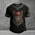 thumbnail image 2 of CONZONE Mens Tshirts Short Sleeve Viking Mythology T-Shirts for Men Crew Neck Graphic Y2K Casual Summer Tee Tops, 2 of 3