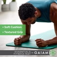 thumbnail image 4 of Tapete de yoga grueso Essentials para fitness y ejercicio con correa de transporte fácil de ceñir, verde azulado, 72 pulgadas de largo x 24 pulgadas de ancho x 2/5 pulgadas de grosor, 4 of 9