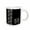 White, variant on 3drose, Monogram Initial E in White Lace Over Black Background, 11oz Two-tone Black Mug